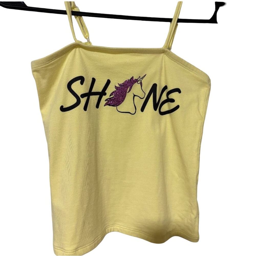 Justice convertible yellow tank/tube top sz 12